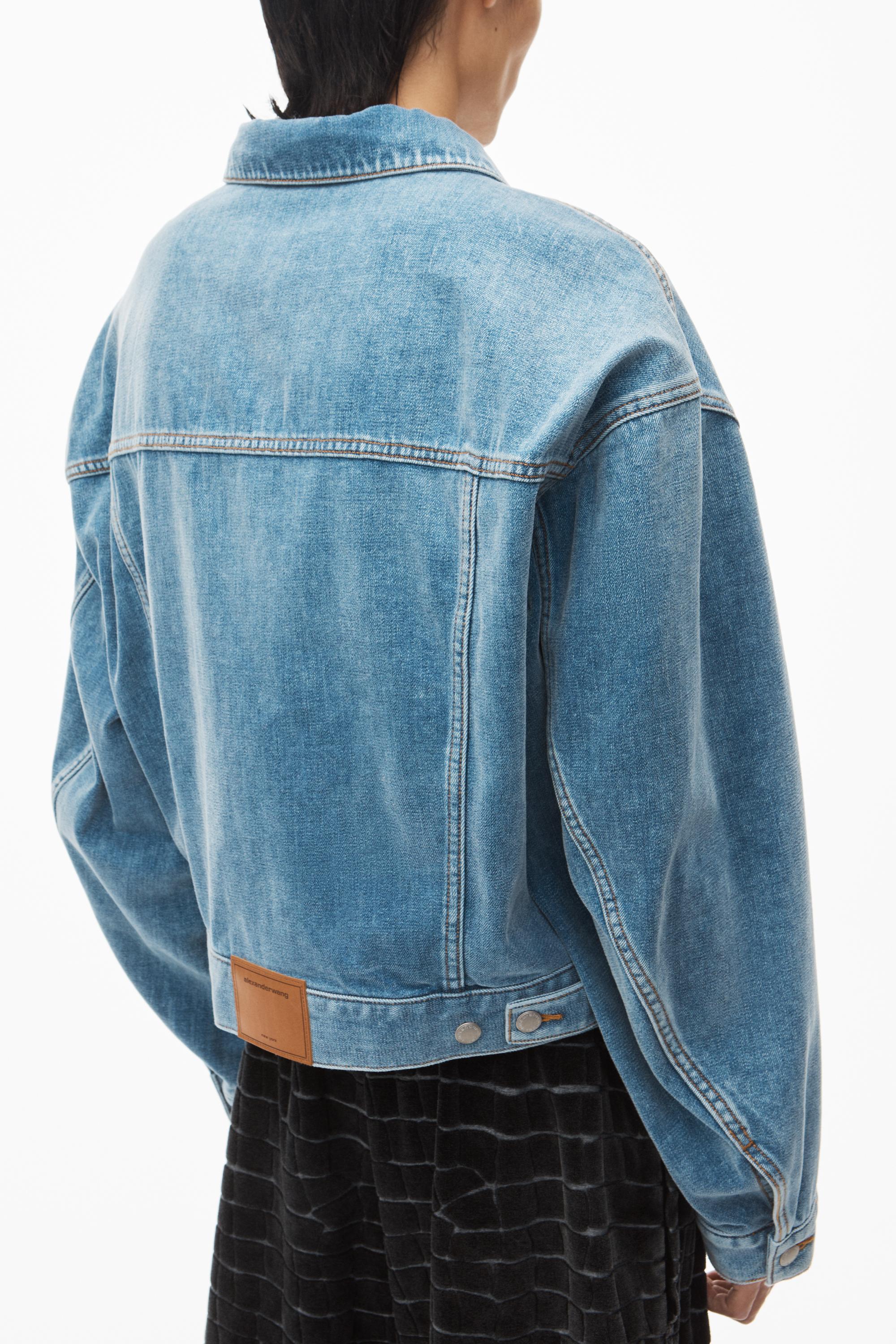 Oversize Jacket In Brushed Denim Product Image