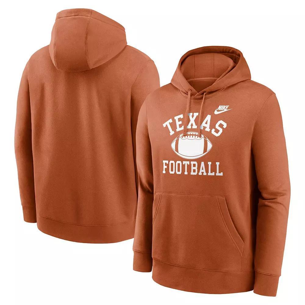 Men's Nike Texas Orange Texas Longhorns Legacy Football Icon Club Fleece Pullover Hoodie,  Product Image