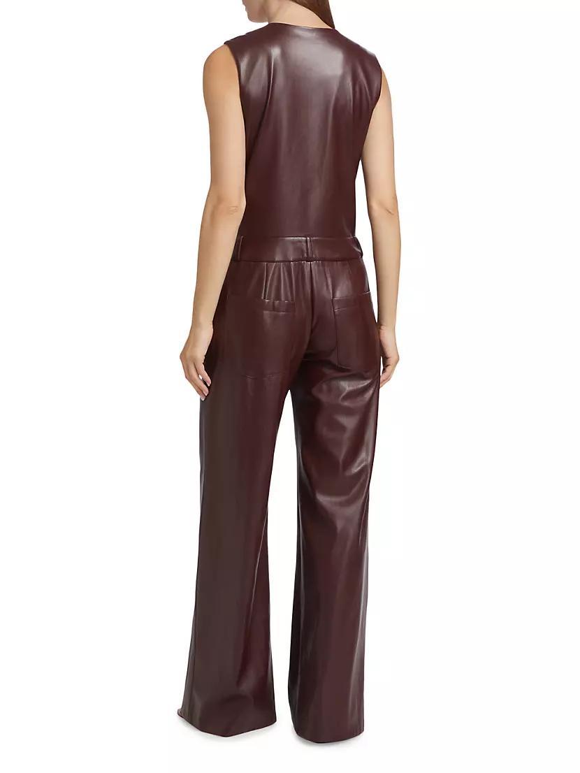 Tori Faux Leather Jumpsuit Product Image