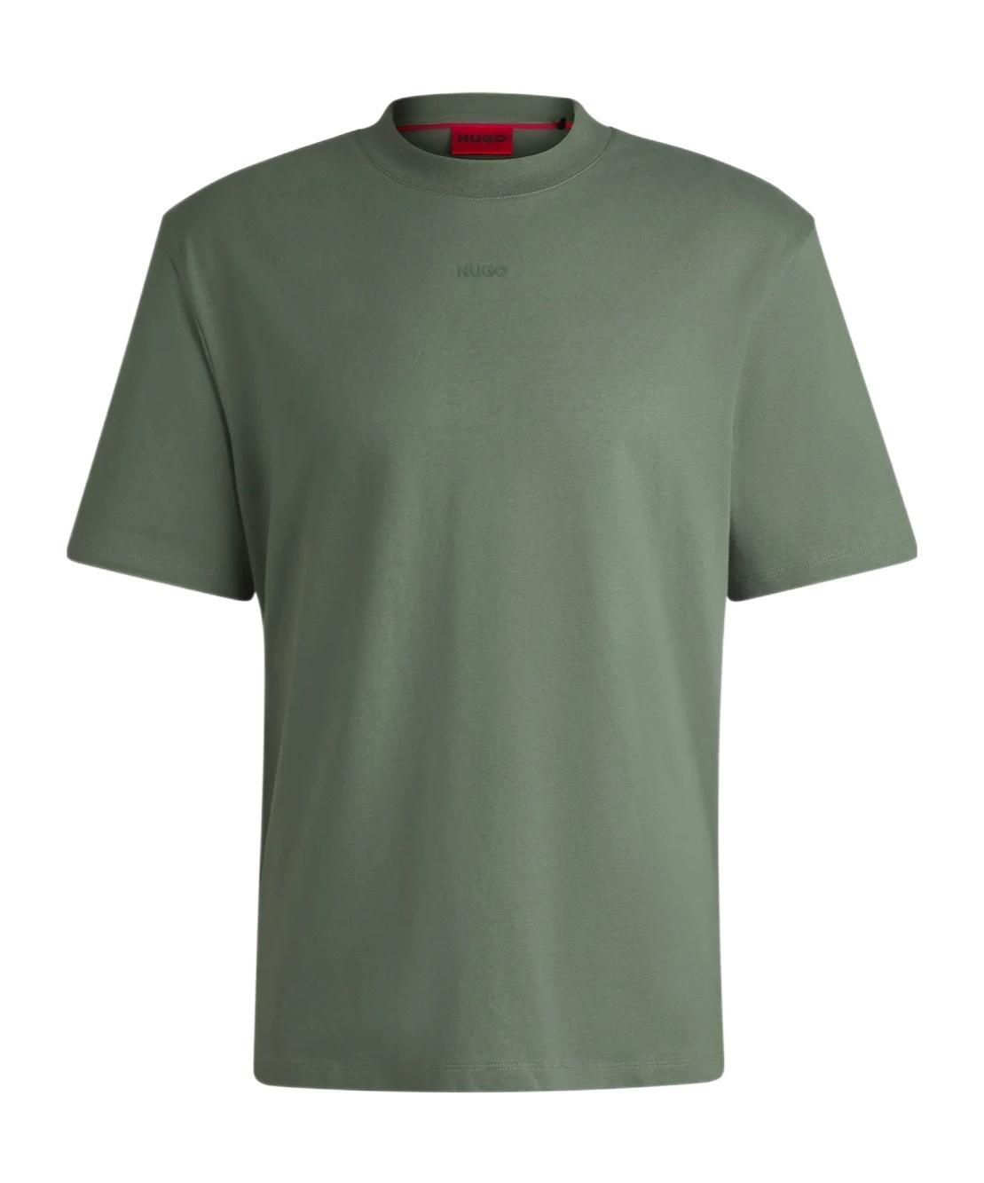 HUGO BOSS Relaxed-fit T-shirt In Cotton With Logo Print In Green Product Image