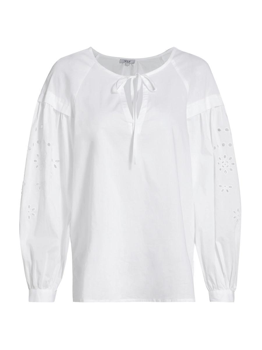 Womens Dari Cotton Eyelet Blouse Product Image