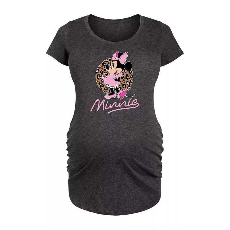 Disney's Minnie Mouse Maternity Leopard Print Graphic Tee, Women's,  Product Image