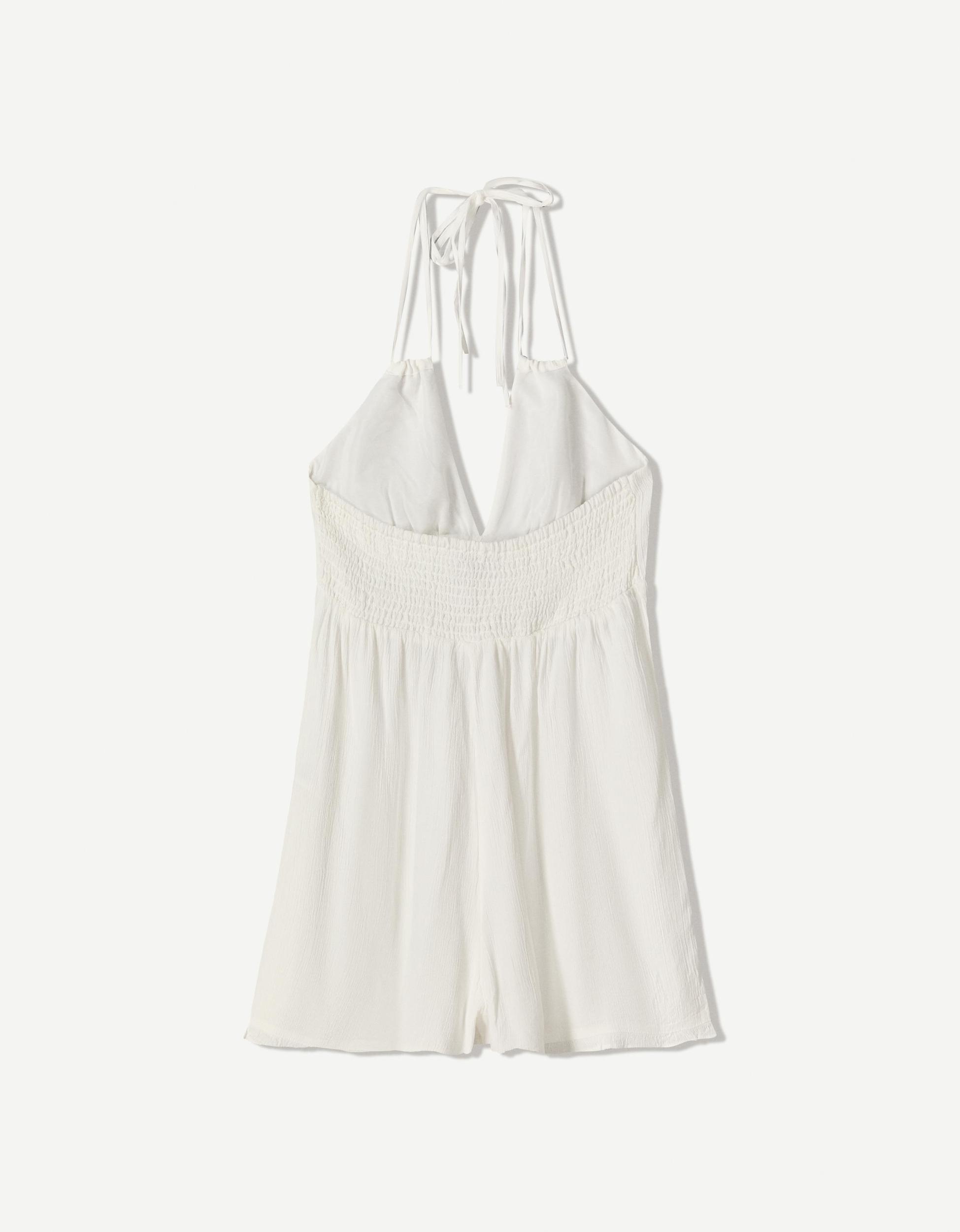 Halter romper with tie detail Product Image