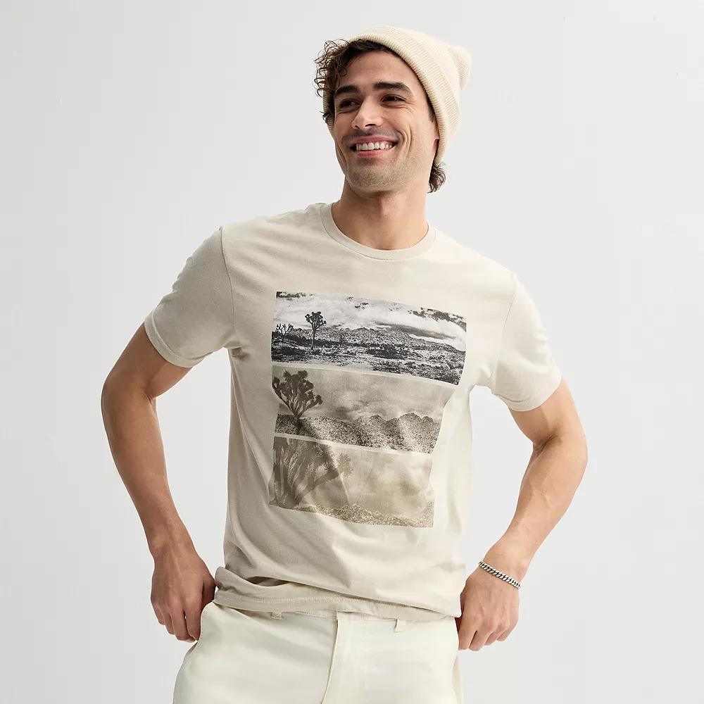 Men's Desert Photo Blocks Graphic Tee, Size: XXL, Brown Product Image