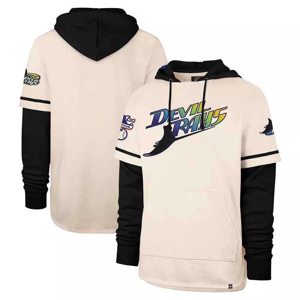 Men's '47 Cream Tampa Bay Rays Trifecta Shortstop Pullover Hoodie, Size: 2XL, Beige Product Image