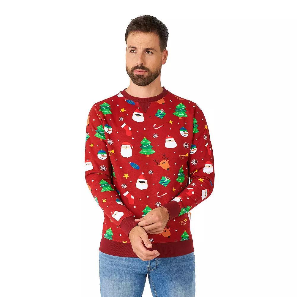 Men's Festivity Red Christmas Sweater,  Product Image