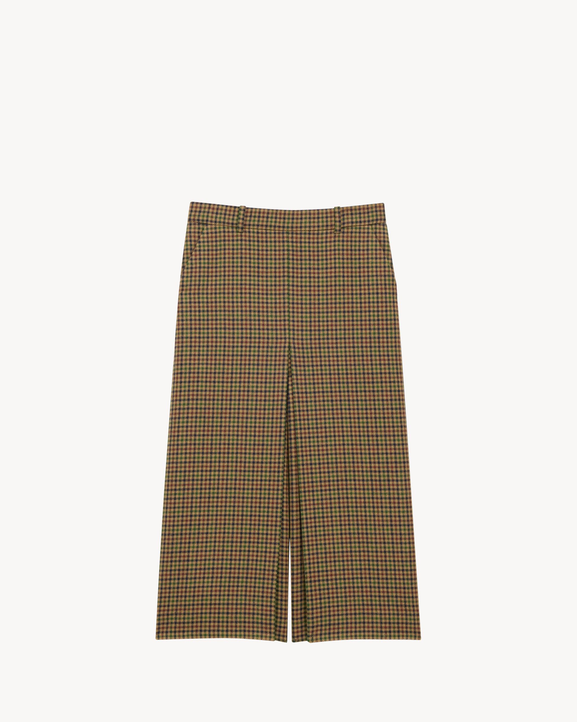 culottes in wool check Product Image