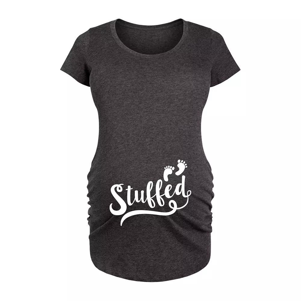 Maternity "Stuffed" Baby Footprints Graphic Tee, Women's,  Product Image