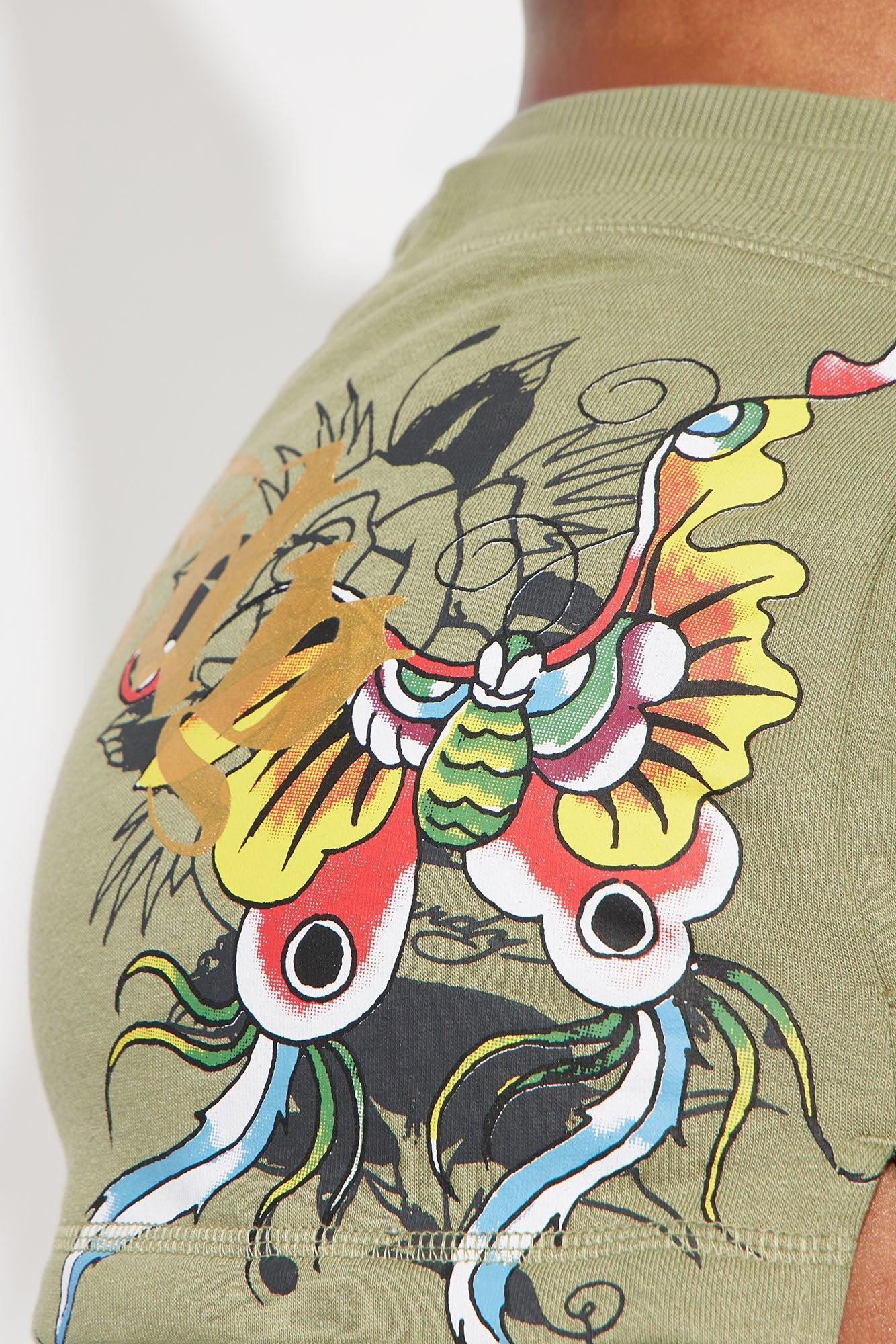 Ed Hardy Butterfly Short - Sage Product Image