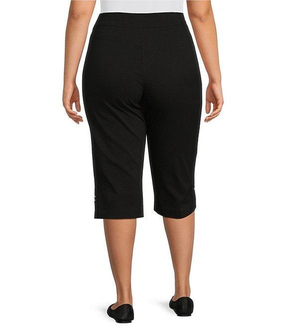 Allison Daley Plus Size Tech Stretch Pull-On Skimmer Capri Pants Product Image