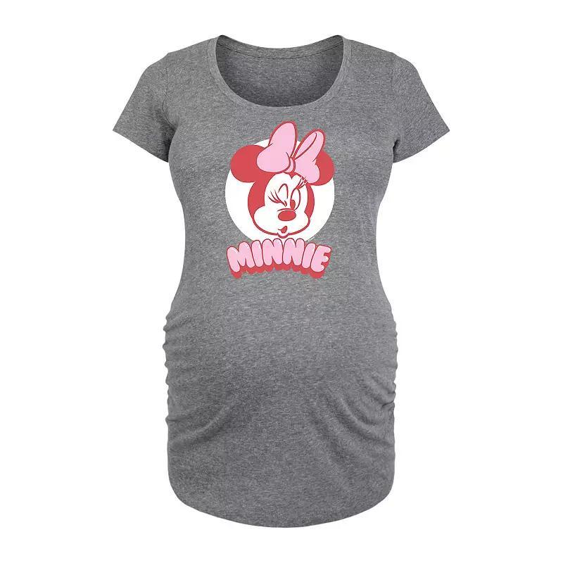 Disney's Minnie Mouse Maternity Pink Graphic Tee, Women's,  Product Image