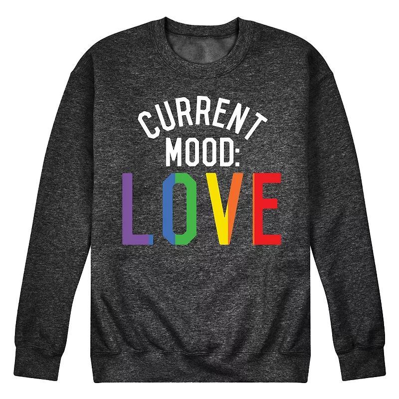 Men's Current Mood Love Fleece Sweatshirt, Size: XL, Heather Grey Product Image