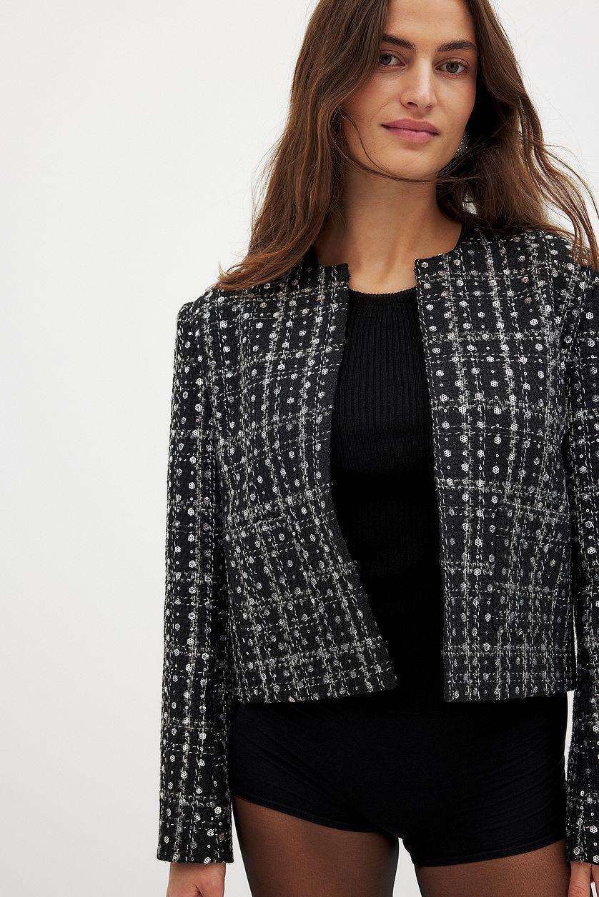 Sequin Tweed Jacket Product Image