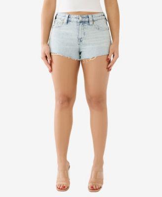 True Religion Womens Hip Cutout Summer Denim Shorts Product Image