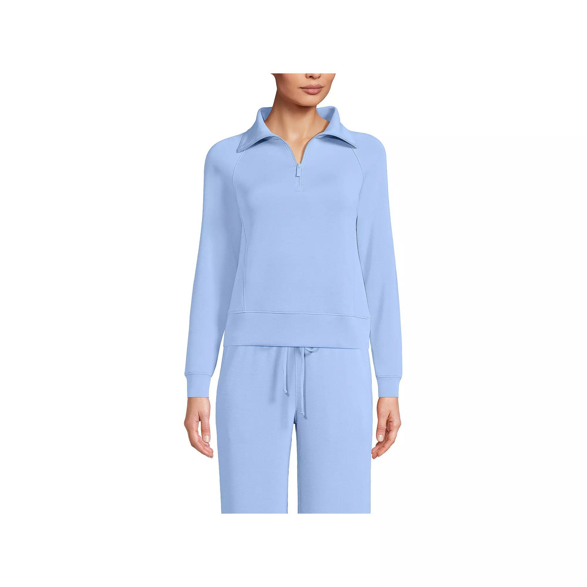 Women's Lands' End Long Sleeve Softest Touch Half-Zip Top,  Product Image