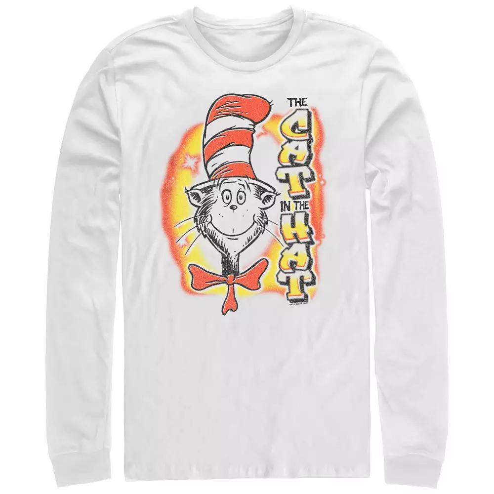 Mens Dr. Seuss The Cat In The Hat Airbrush Long Sleeve Graphic Tee Product Image