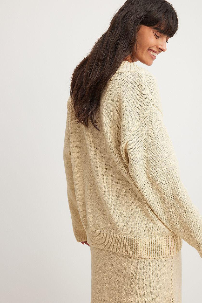 Knitted V-Neck Sweater Product Image