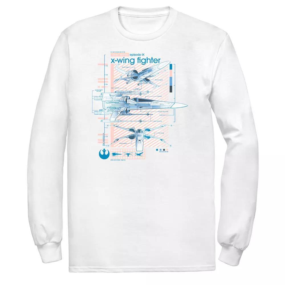 Men's Star Wars The Rise of Skywalker X-Wing Details Long Sleeve Graphic Tee,  Product Image