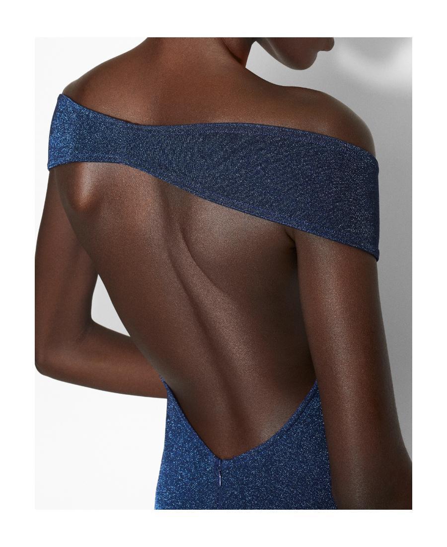 ALAÏA Midi Gown In Blue Product Image