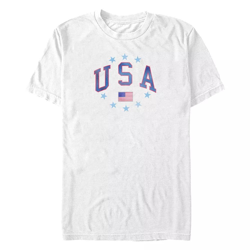 Big & Tall USA Stars Graphic Tee, Men's,  Product Image