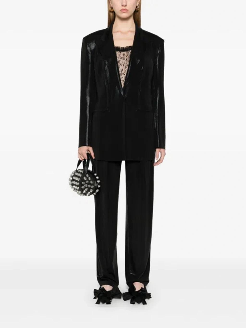 NORMA KAMALI Single-breasted Blazer Jacket In Black Product Image