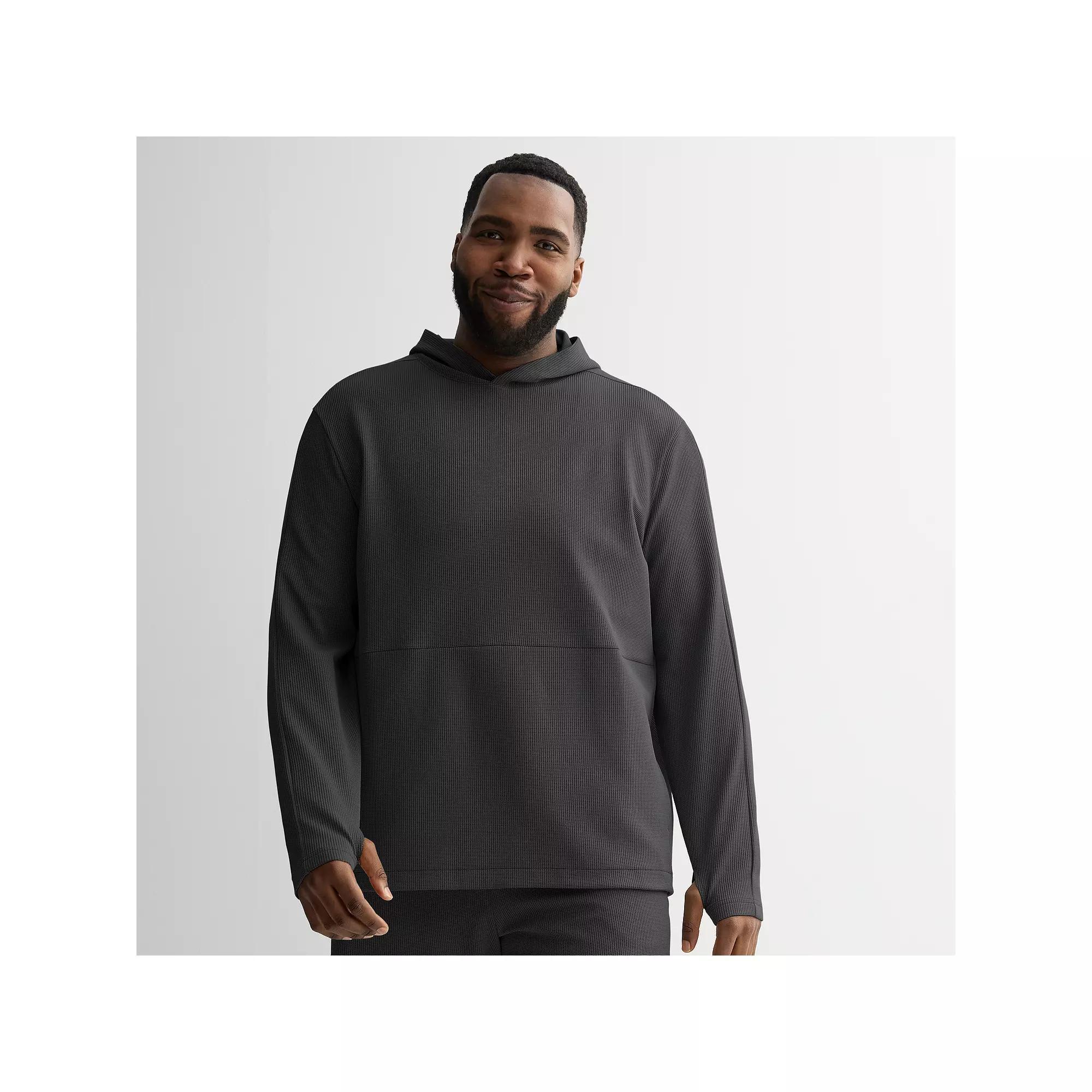 Big & Tall Tek Gear® Waffle Hoodie, Men's, Size: 3XB, Mineral Black Product Image
