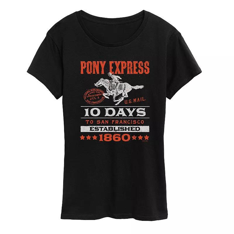 Women's USPS Pony 10 Days Graphic Tee, Size: XXL, Blue Product Image