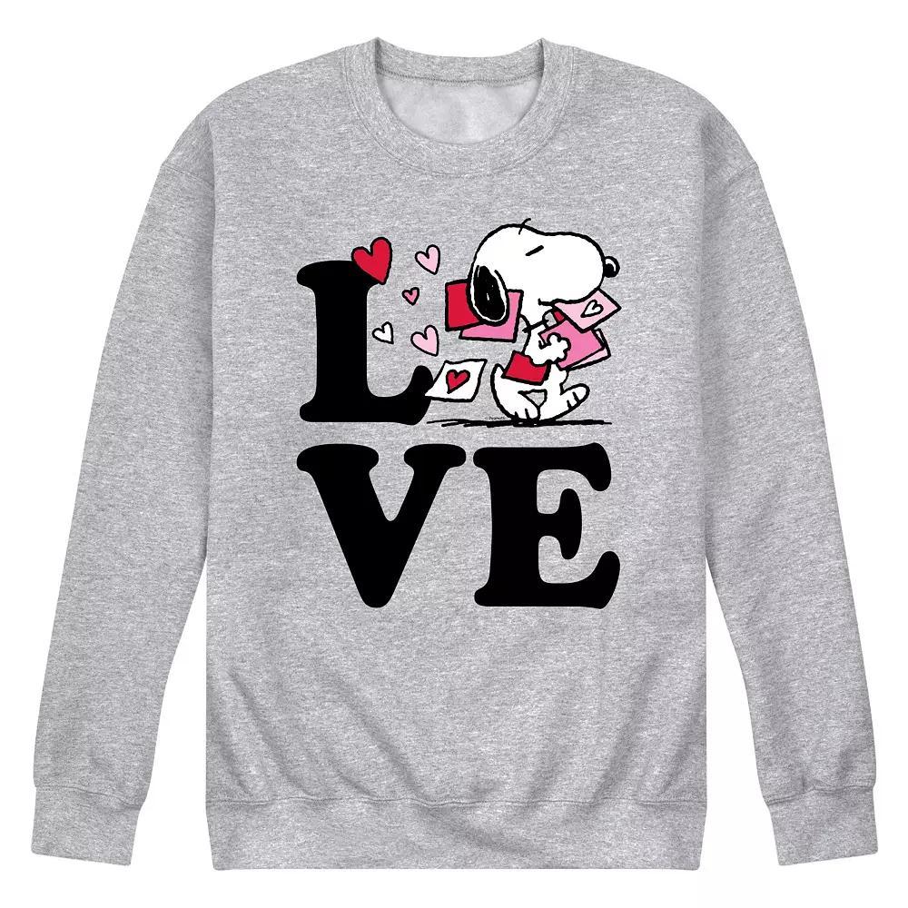 Men's Peanuts Love Snoopy Sweatshirt,  Product Image