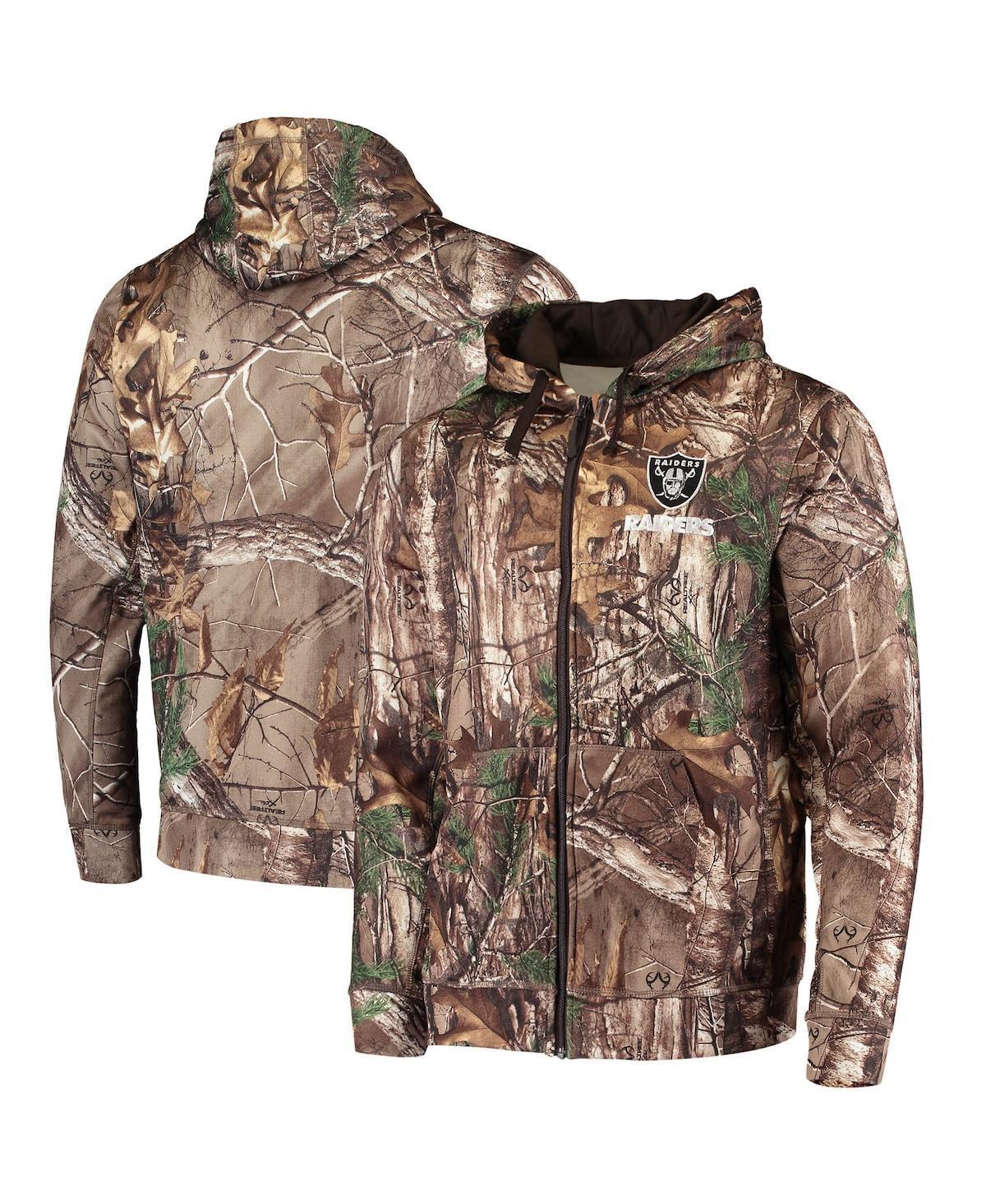 Mens Dunbrooke Realtree Camo Las Vegas Raiders Trophy Tech Fleece Full-Zip Hoodie Product Image