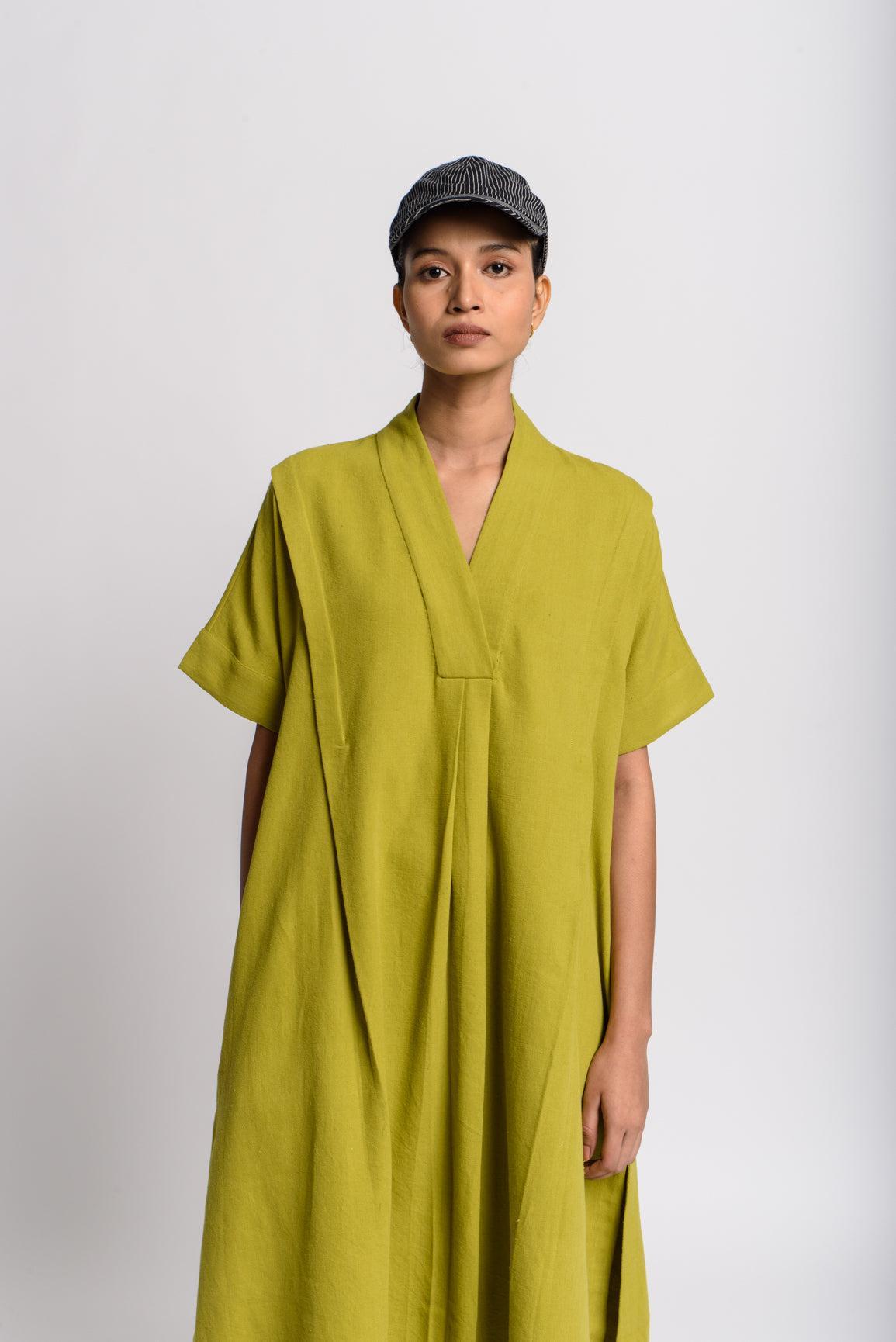 Lime green structured tunic Product Image