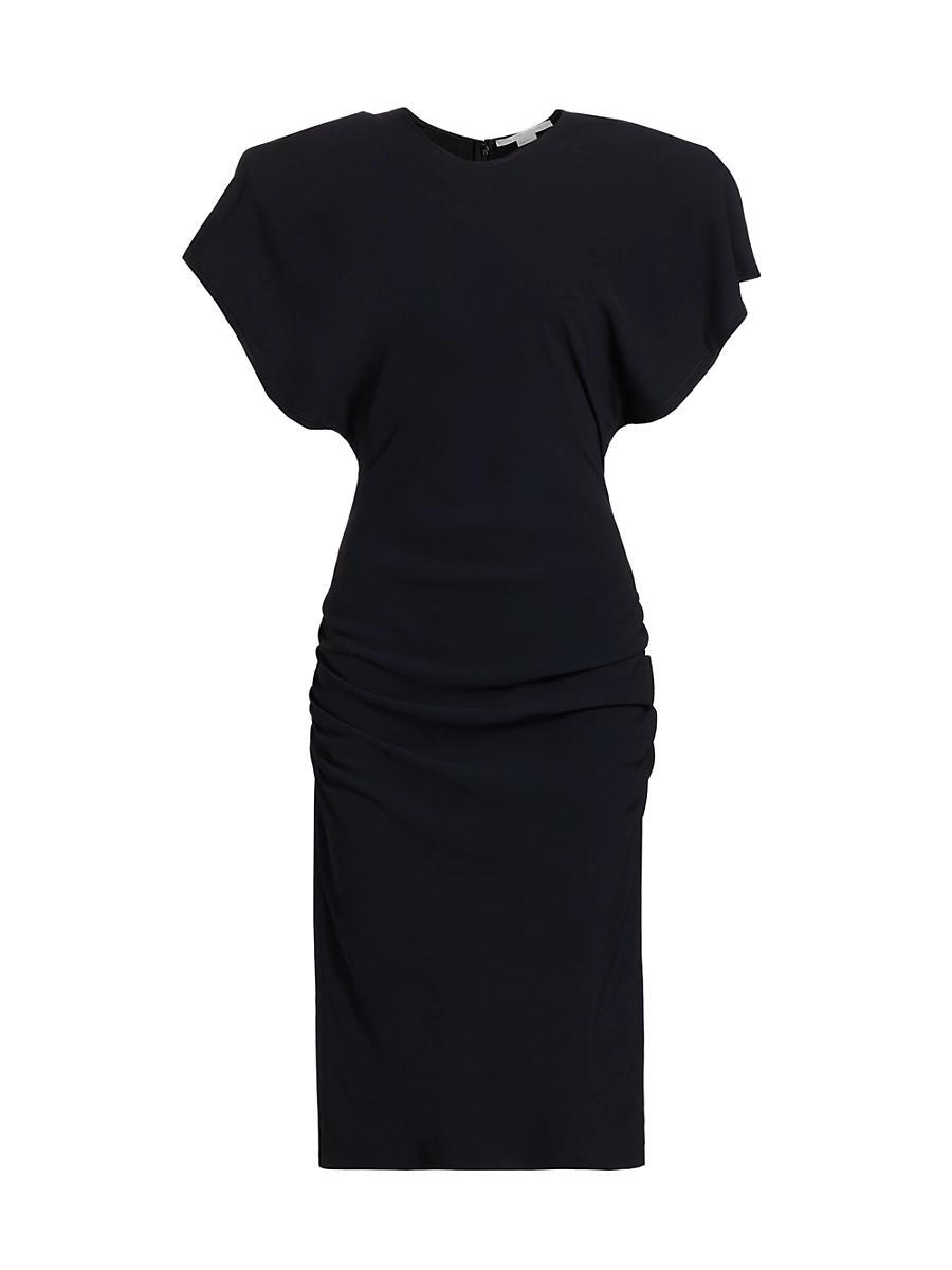 Womens Draped Dolman-Sleeve Midi-Dress Product Image