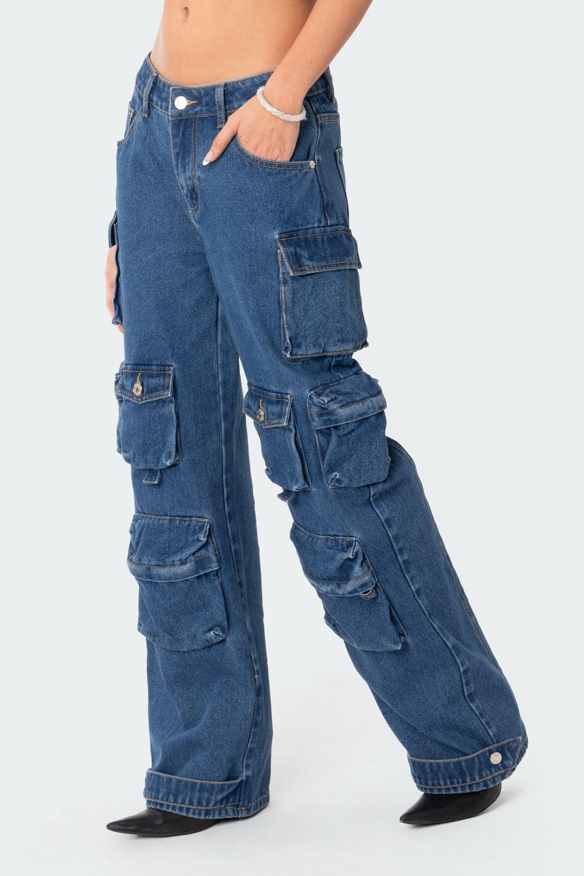 Oversized Boyfriend Cargo Jeans Product Image