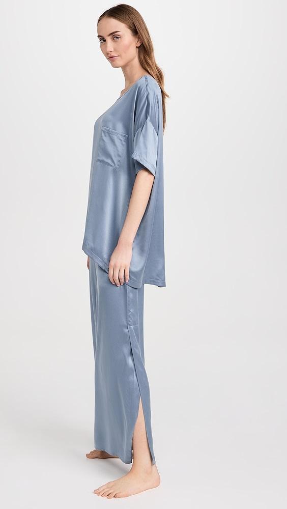 Lunya Washable Silk Tee Pants Set | Shopbop Product Image