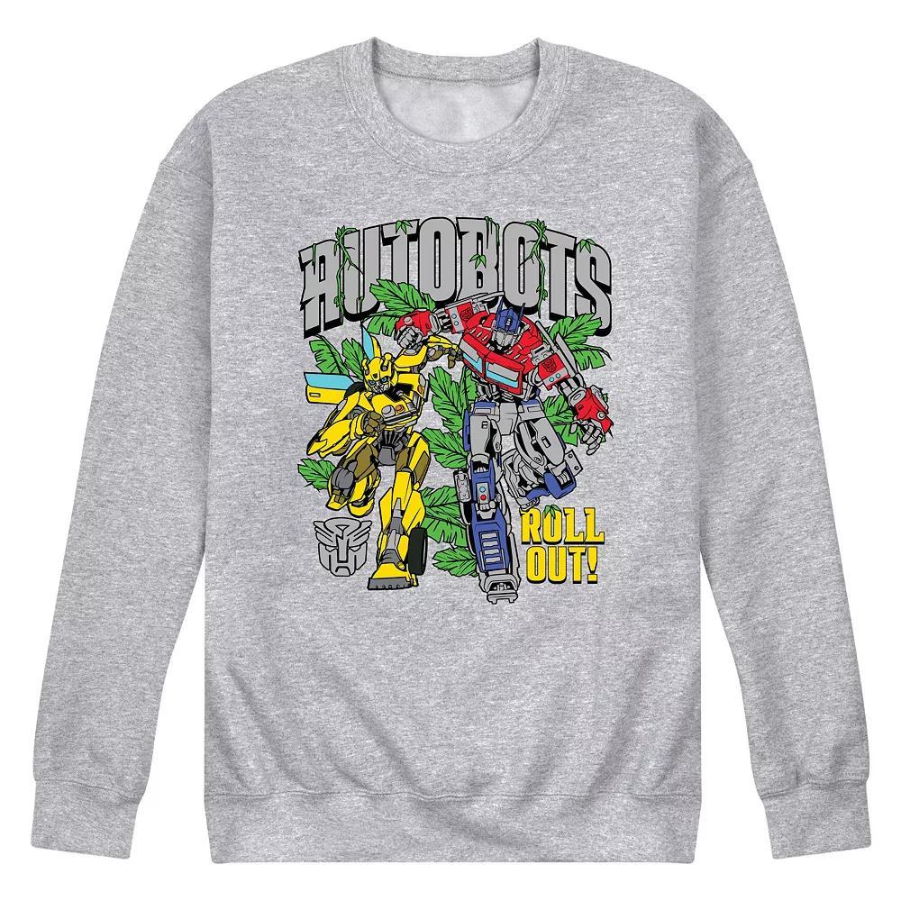 Men's Transformers Autobots Roll Out Fleece Sweatshirt, Size: Large, Gray Product Image