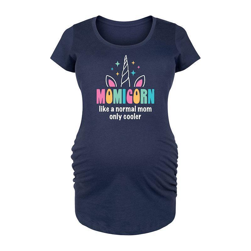 Maternity Momicorn Graphic Tee, Women's, Size: Small, Blue Product Image