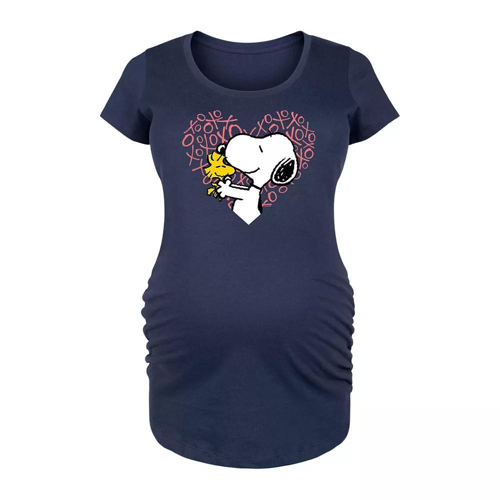 Maternity Peanuts Snoopy & Woodstock Heart Graphic Tee, Women's,  Product Image