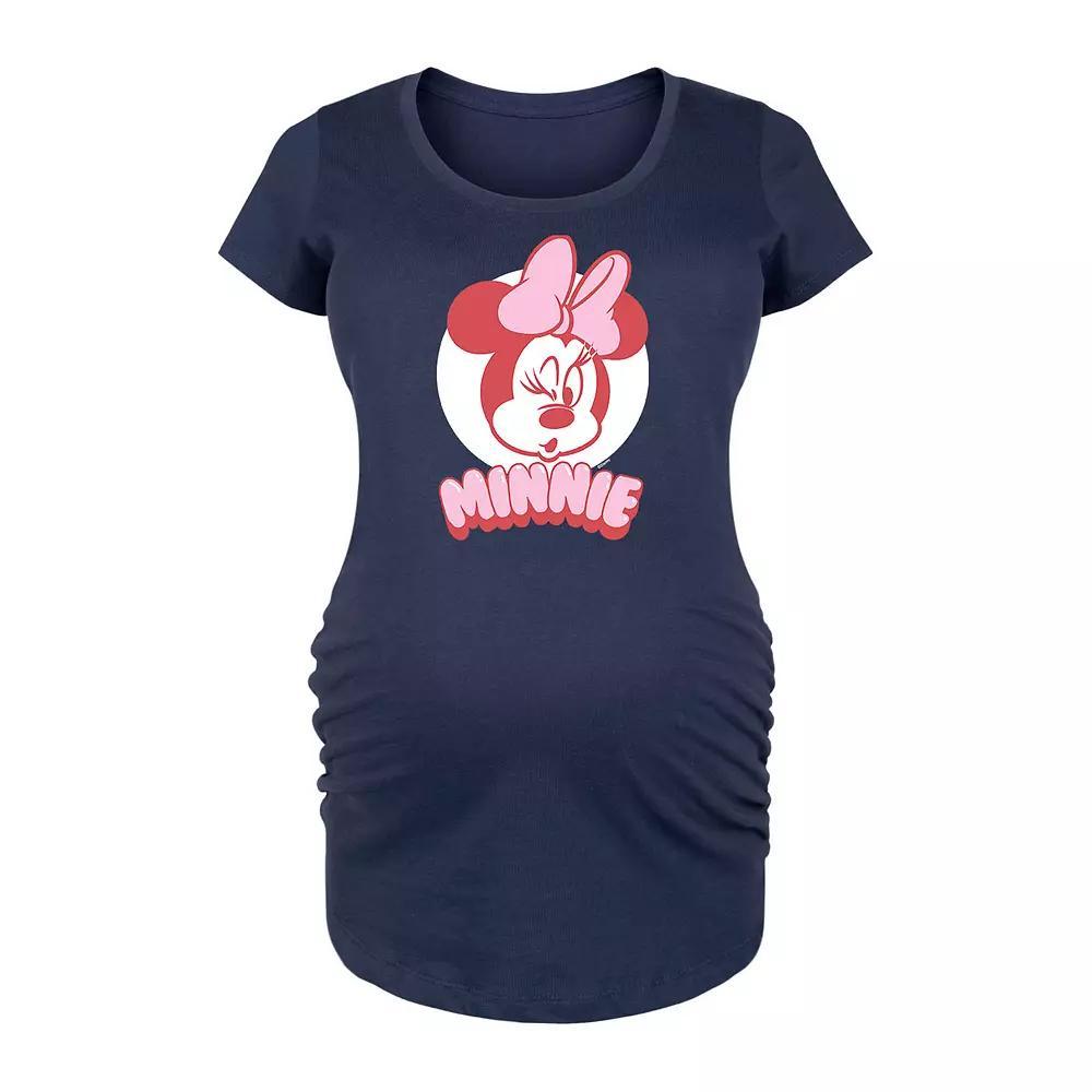 Disney's Minnie Mouse Maternity Pink Graphic Tee, Women's,  Product Image