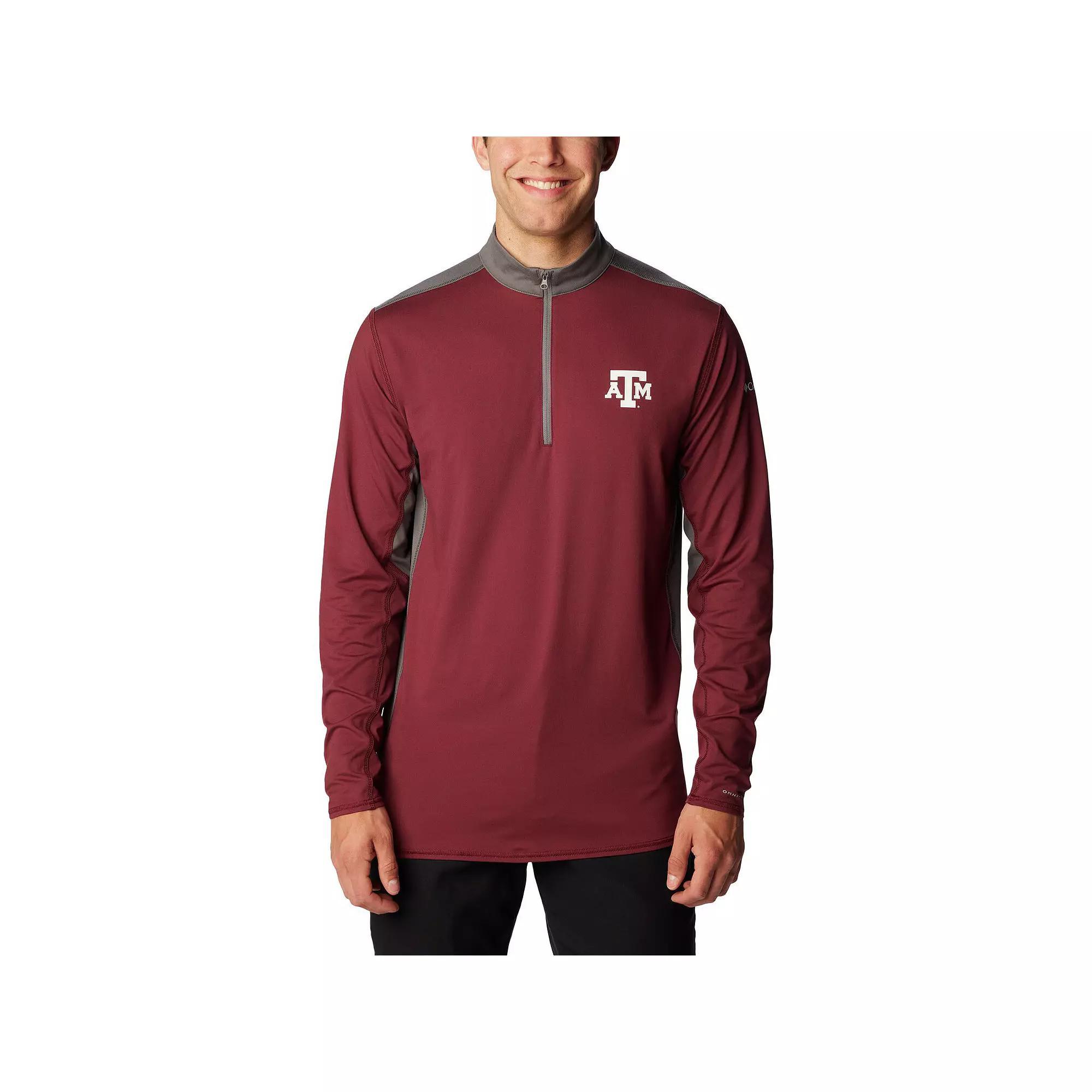 Men's Columbia Maroon Texas A&M Aggies Tech Trail™ Omni-Shade Quarter-Zip Top, Size: Large, Red Product Image