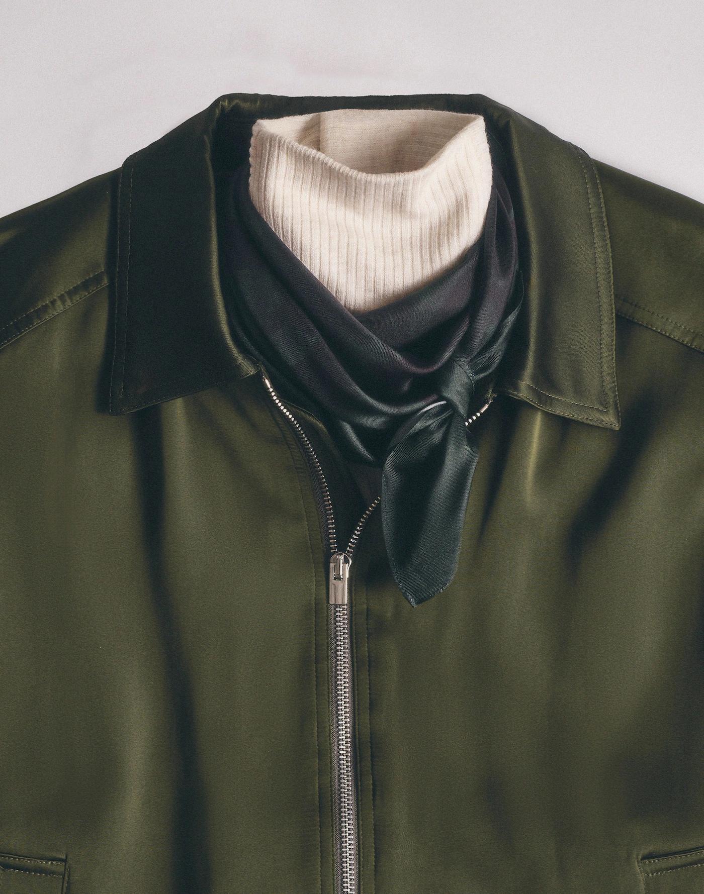 Relaxed Zip-Front Bomber Jacket Product Image