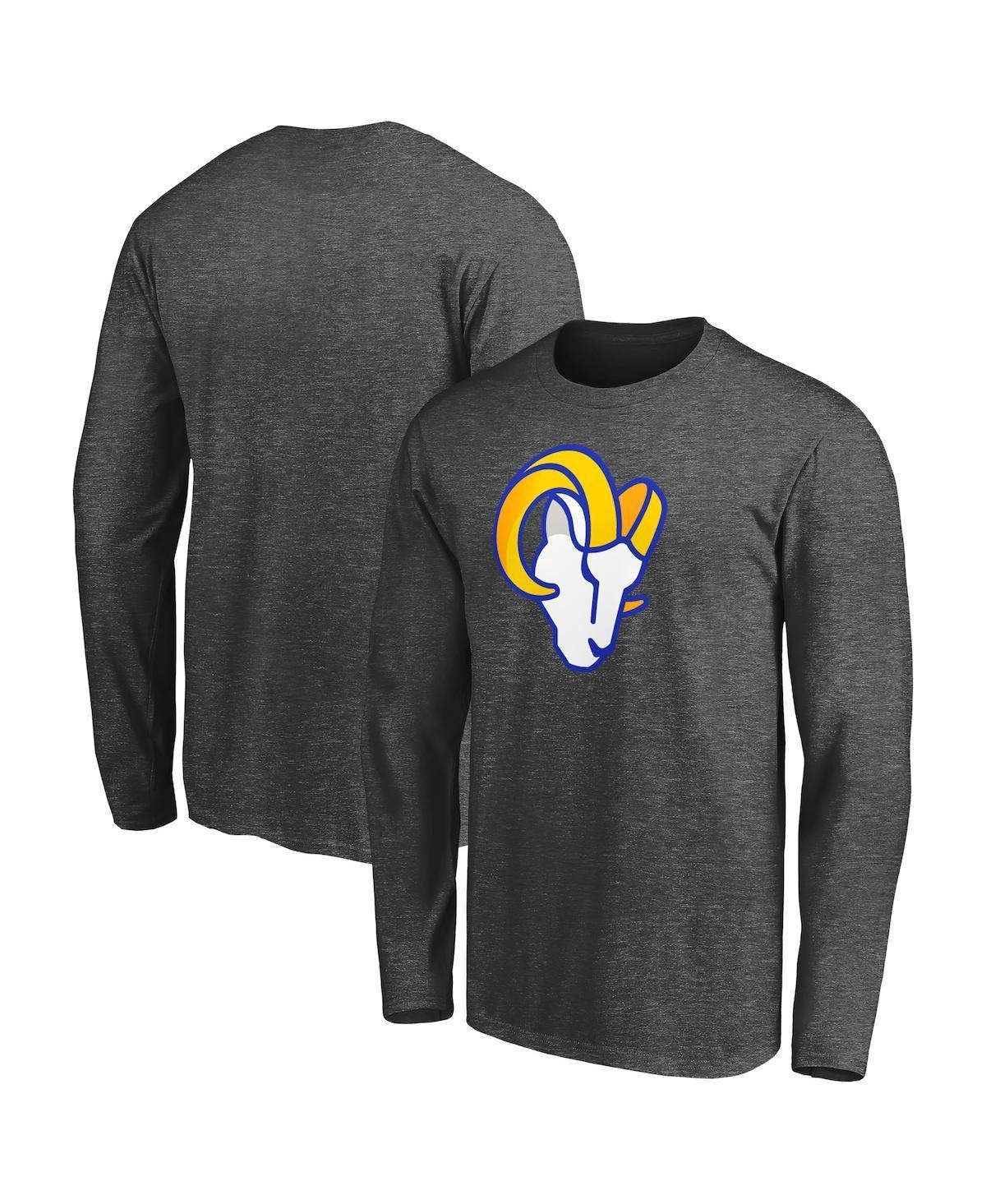 Men's Fanatics Branded Heathered Charcoal Los Angeles Rams Big & Tall Primary Logo Long Sleeve T-Shirt, Size: 2XB Product Image