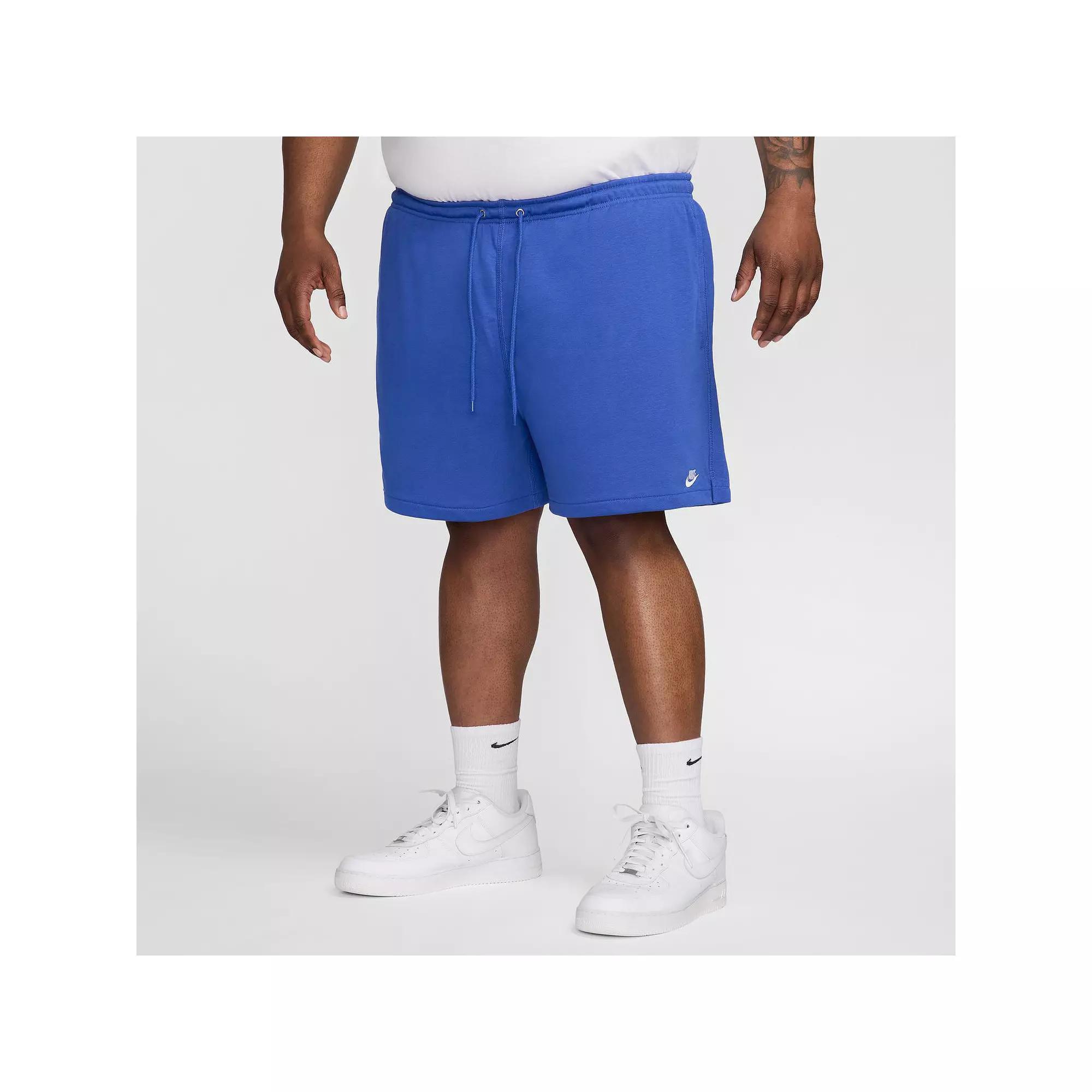 Nike Mens Nike Club Flow French Terry Shorts - Mens Washed Coral/White Product Image