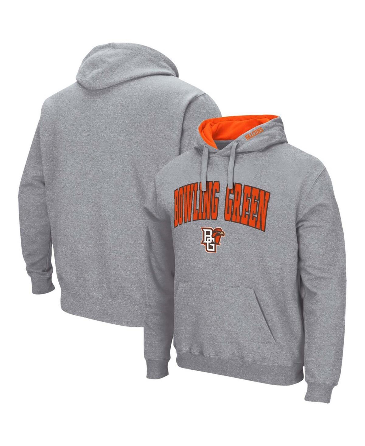 Men's Colosseum Heathered Gray Bowling Green St. Falcons Arch and Logo Pullover Hoodie, Size: XL, Bwg Grey Product Image