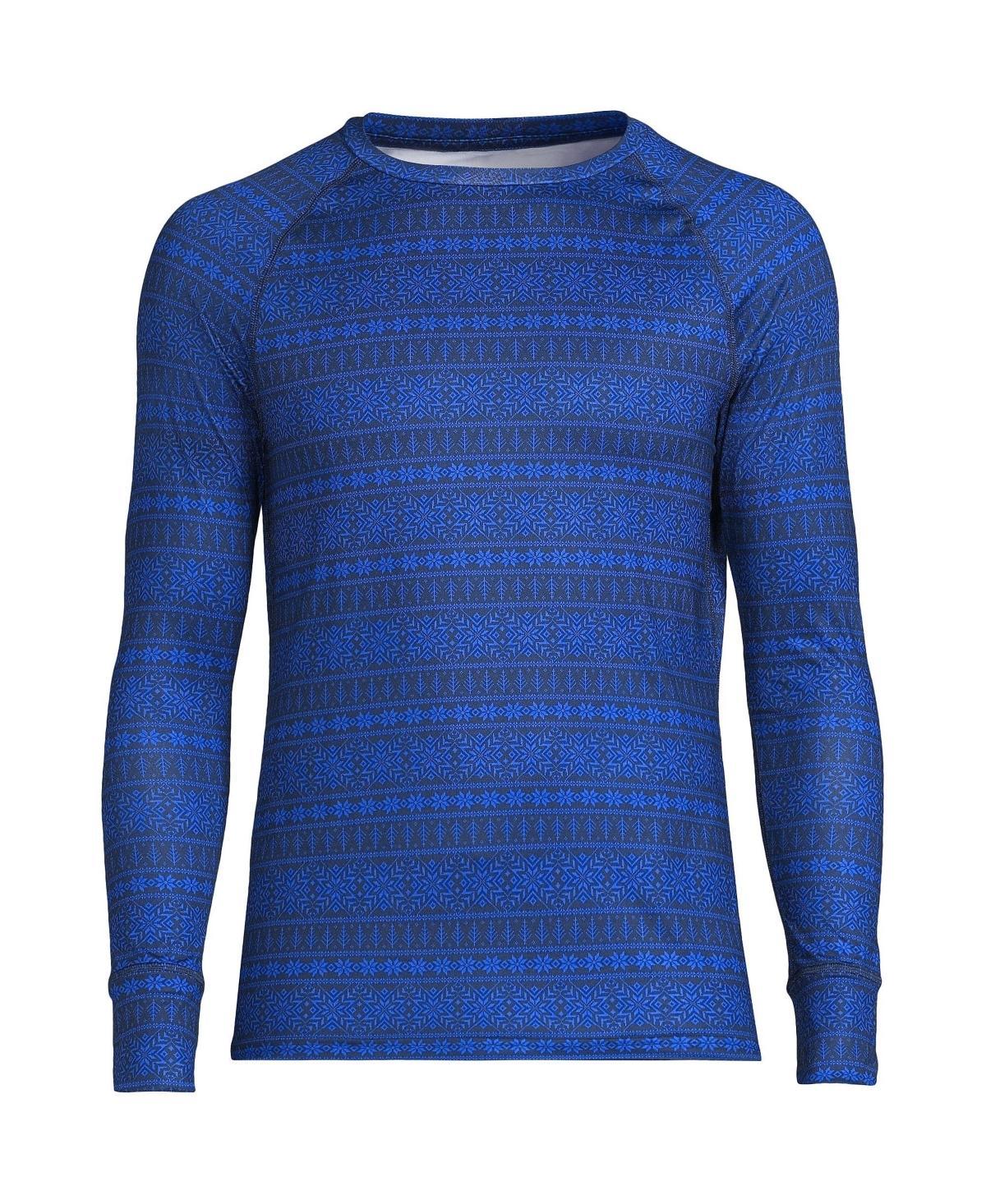 Lands' End Men's Stretch Thermaskin Long Underwear Crew Base Layer Product Image