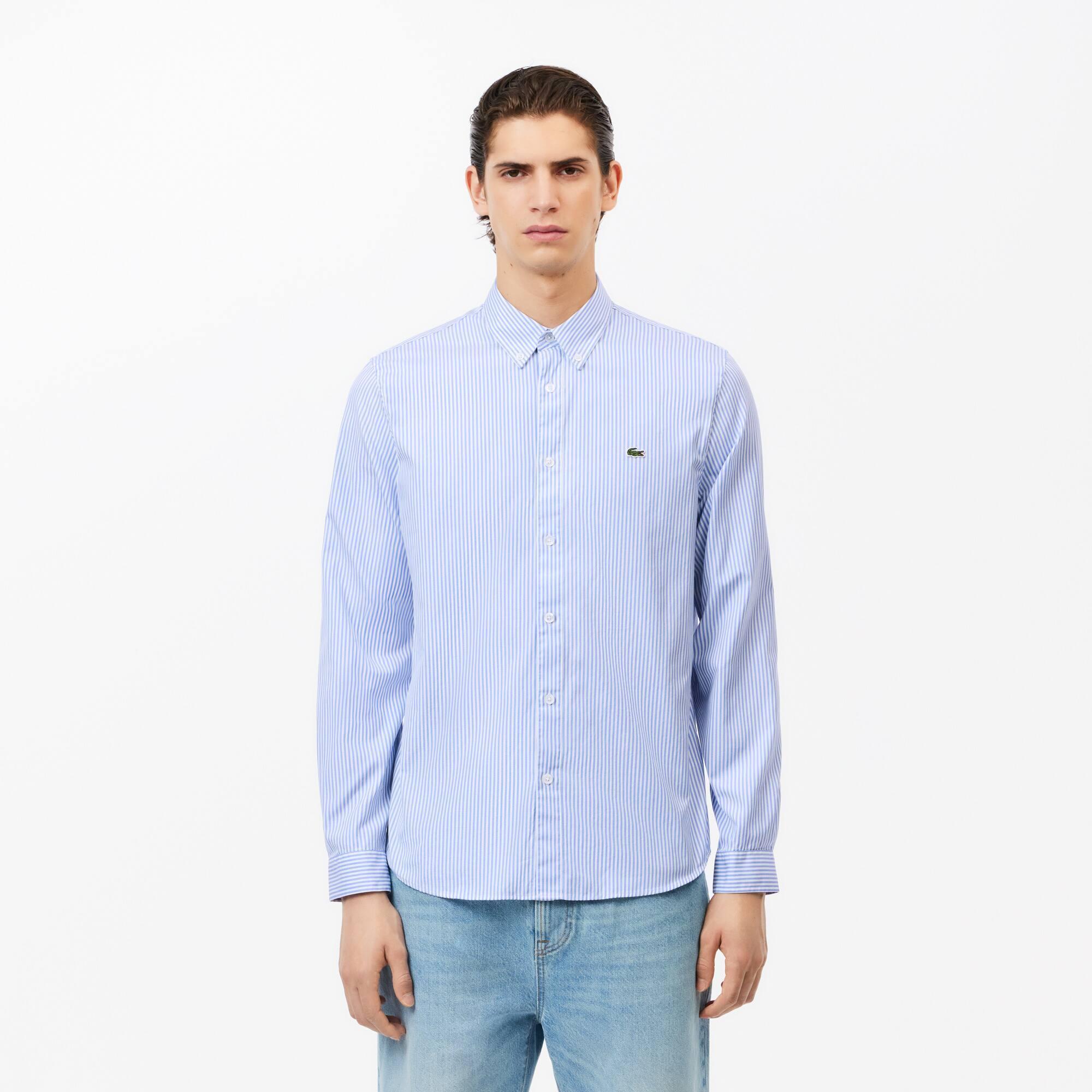 Regular Fit Striped Cotton Shirt Product Image
