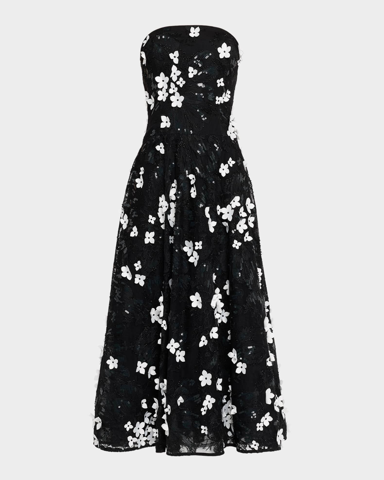 Strapless Bead & Sequin Embroidered Midi Dress Product Image