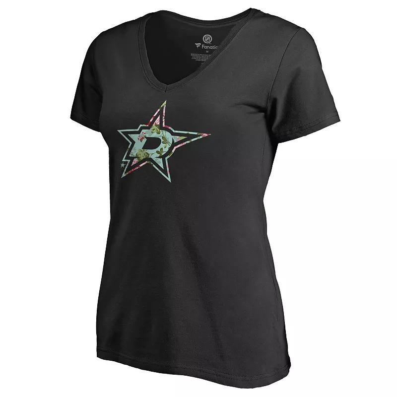 Womens Fanatics Branded Black Dallas Stars Lovely V-Neck T-Shirt Product Image