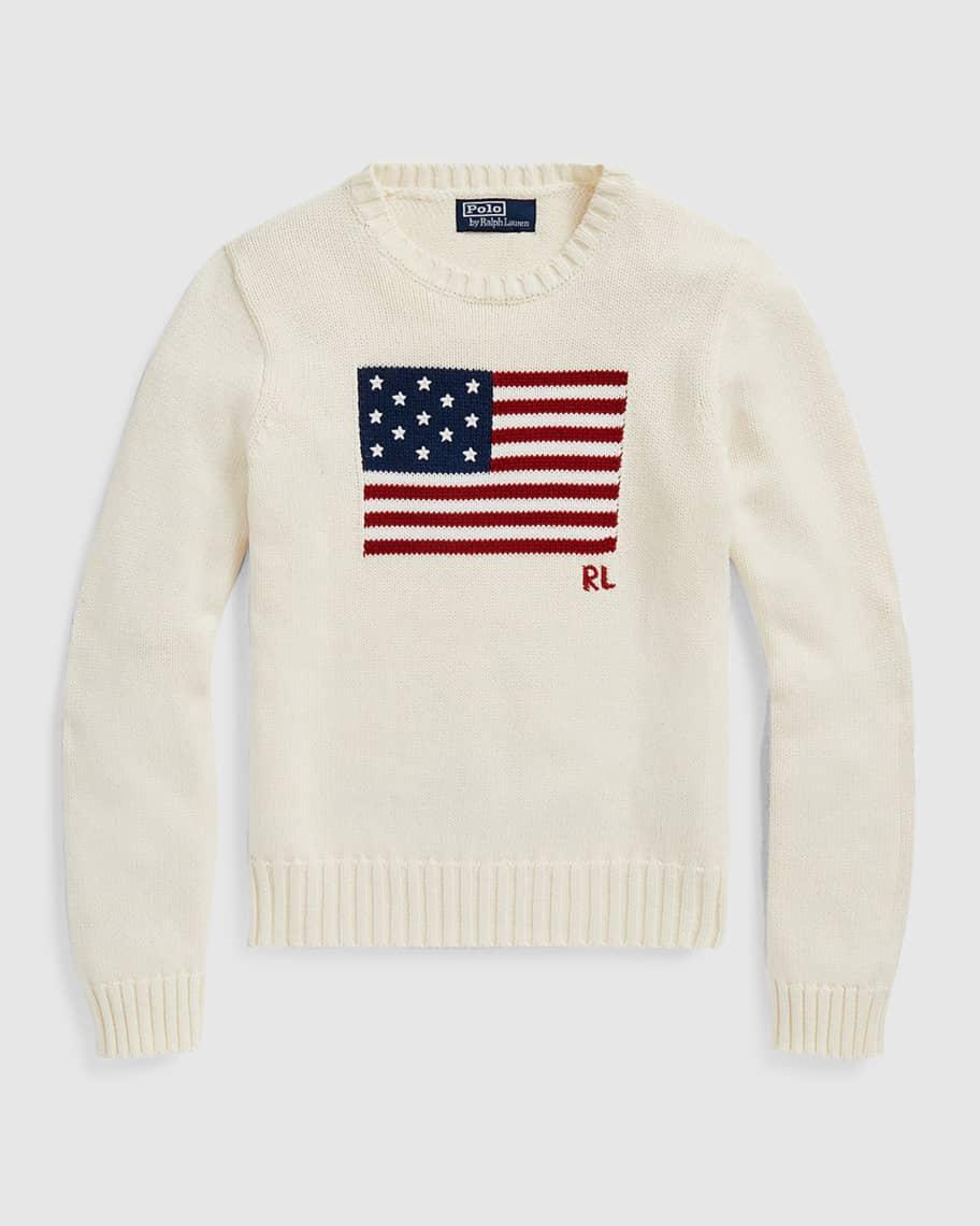 Flag Cotton Crewneck Sweater Product Image