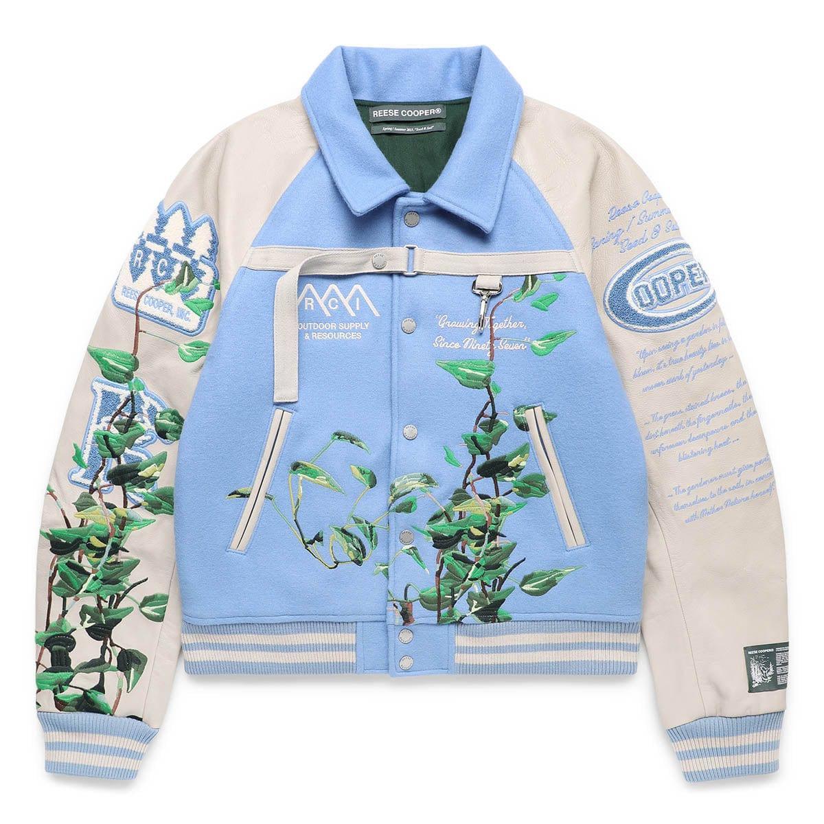 EMBROIDERED VINES VARSITY JACKET Product Image