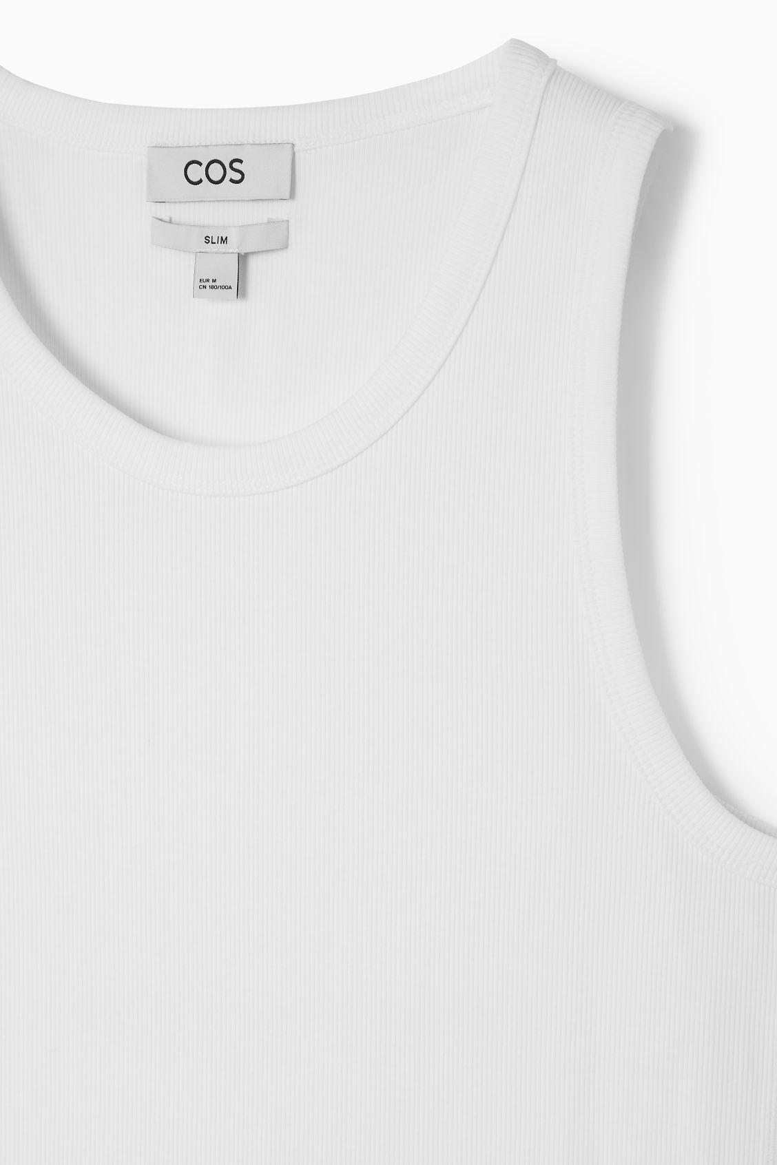 SLIM RIBBED COTTON TANK TOP Product Image