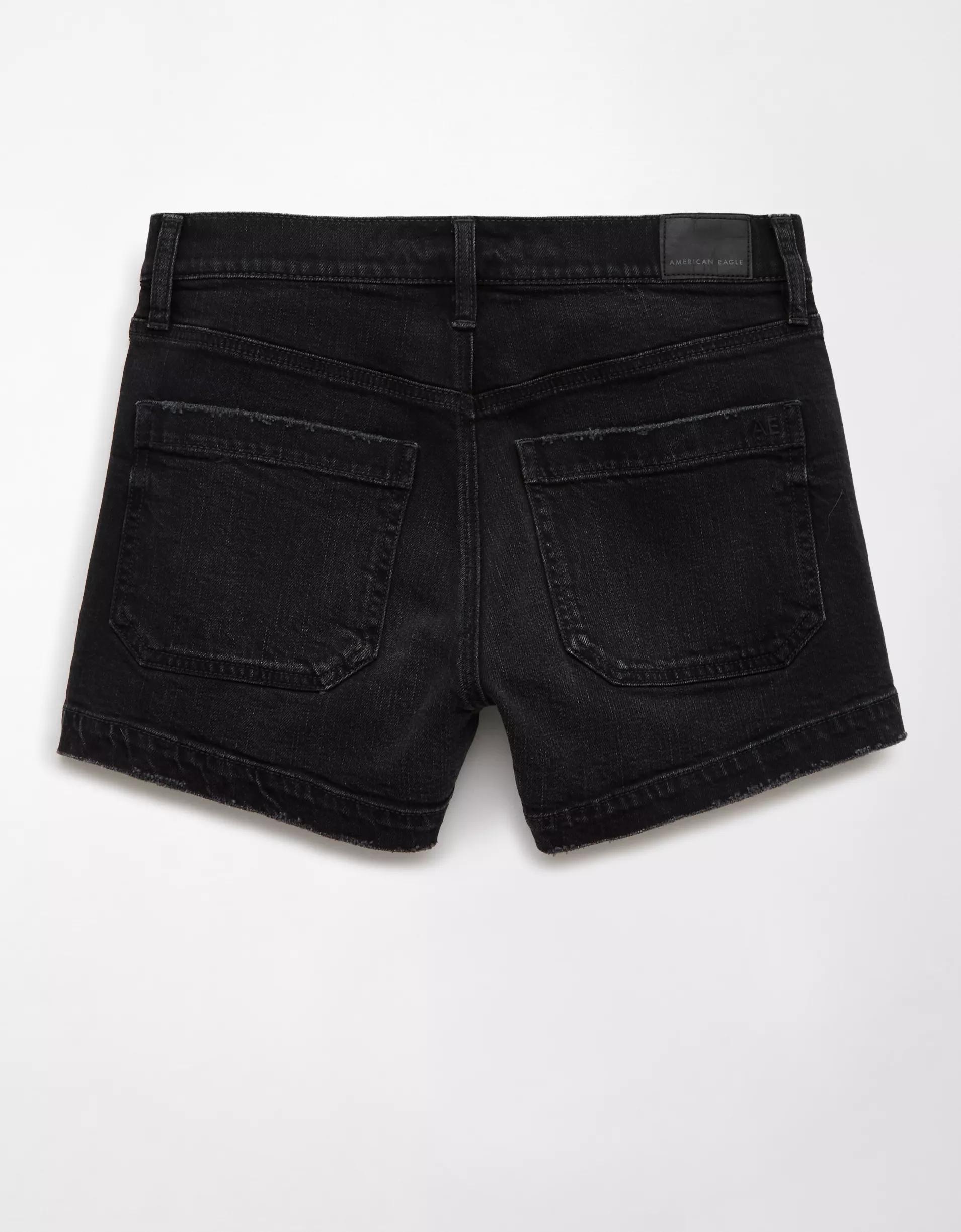 AE Strigid Super High-Waisted Relaxed Denim Short Product Image